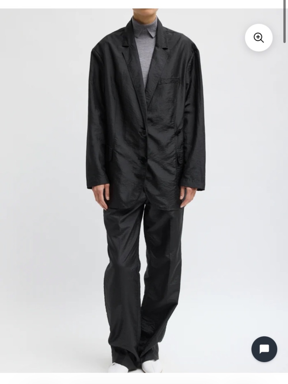 Tibi Black Crispy Liam Oversized Blazer XXS